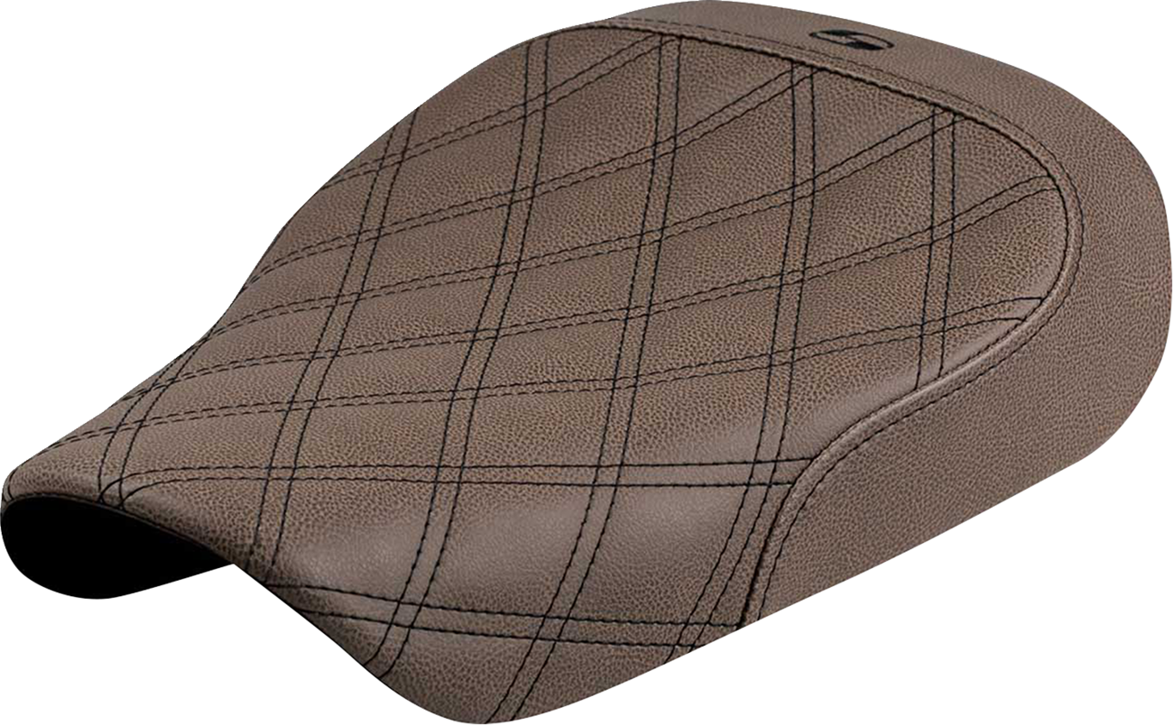 SADDLEMEN Solo Seat - Lattice Stitch - Brown - Sportster S '21-'25