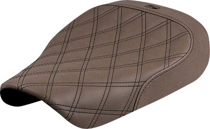 SADDLEMEN Solo Seat - Lattice Stitch - Brown - Sportster S '21-'25