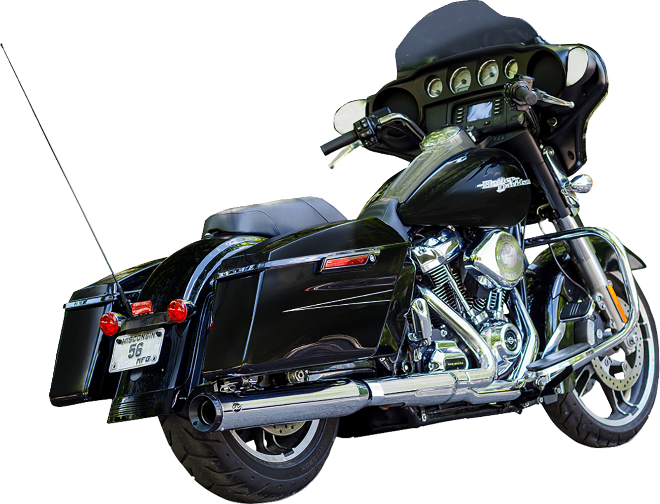 S&S CYCLE 2-into-1 Swindler Exhaust Conversion Kit - 4" - Chrome - M8 Touring '17-'25