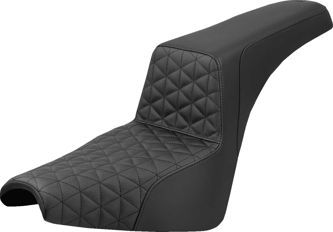 SADDLEMEN Step-Up Seat - Tri-Gripper - Black - Softail '18-'25