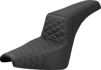 SADDLEMEN Step-Up Seat - Tri-Gripper - Black - Softail '18-'25