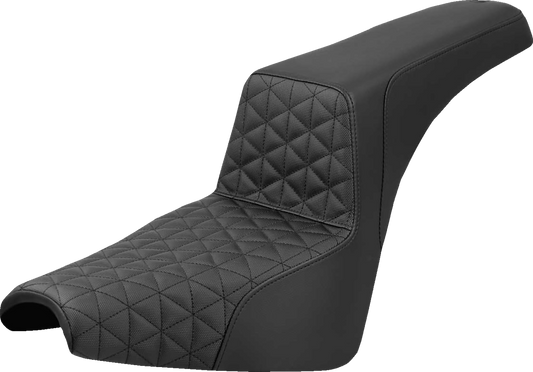 SADDLEMEN Step-Up Seat - Tri-Gripper - Black - Softail '18-'25