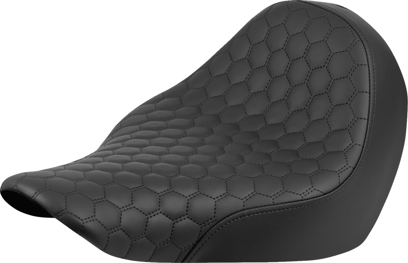 SADDLEMEN Renegade™ Solo Seat - Honeycomb - Softail '18-'25