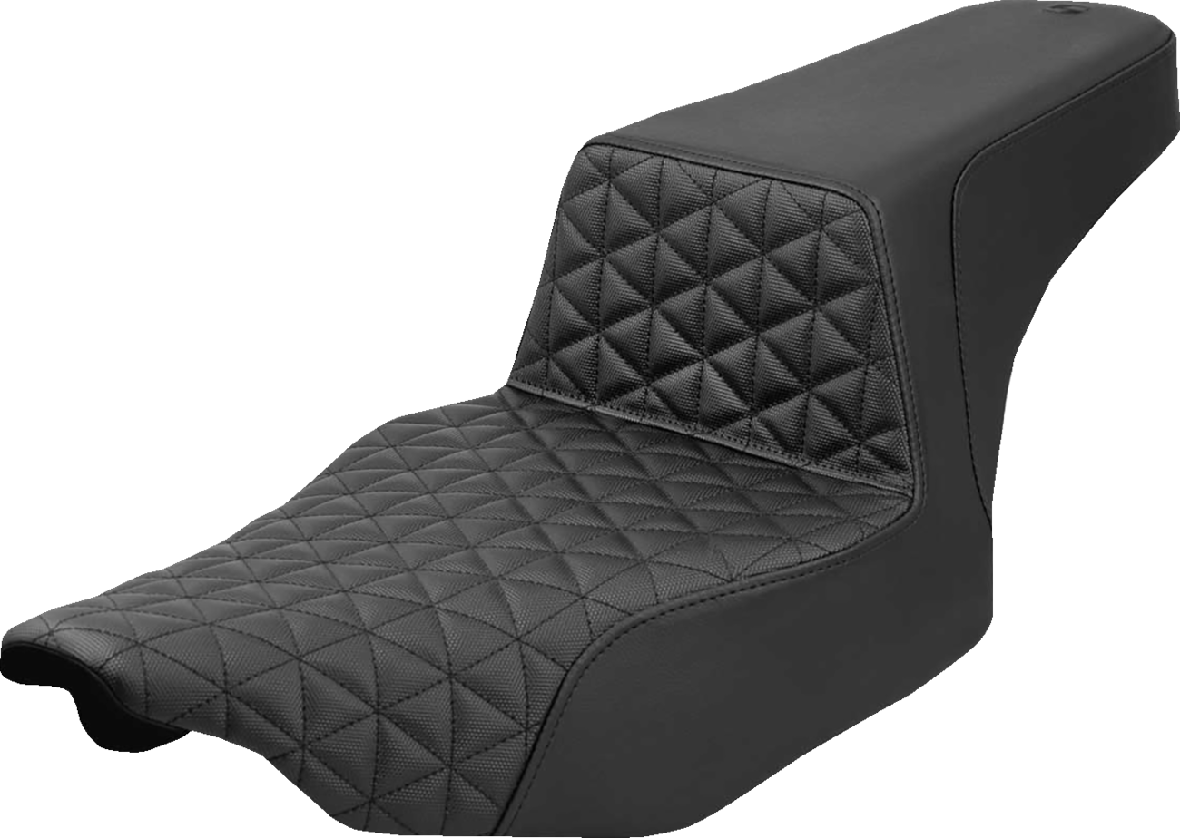 SADDLEMEN Extended Step-Up Seat - Tri-Gripper - Black - Touring '23-'25