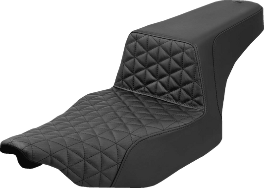 SADDLEMEN Extended Step-Up Seat - Tri-Gripper - Black - Touring '23-'25