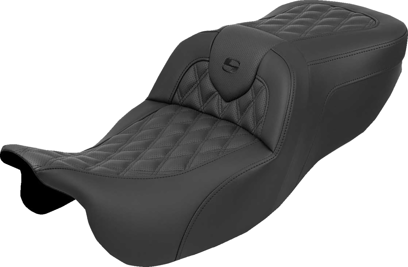 SADDLEMEN RoadSofa™ Seat - without Backrest - Lattice Stitch - '15-'25 RG3, Freewheeler
