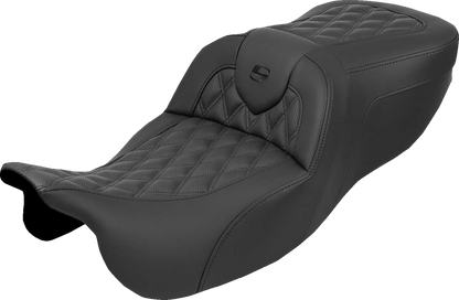 SADDLEMEN RoadSofa™ Seat - without Backrest - Lattice Stitch - '15-'25 RG3, Freewheeler