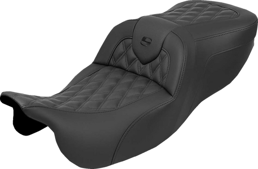 SADDLEMEN RoadSofa™ Seat - without Backrest - Lattice Stitch - '15-'25 RG3, Freewheeler