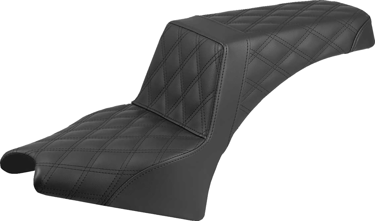 SADDLEMEN Step-Up Seat - Lattice Stitch - Black - Indian Scout '25