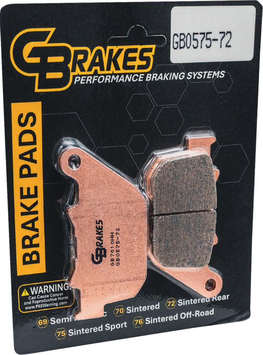 GBRAKES Brake Pads - Sintered - Rear