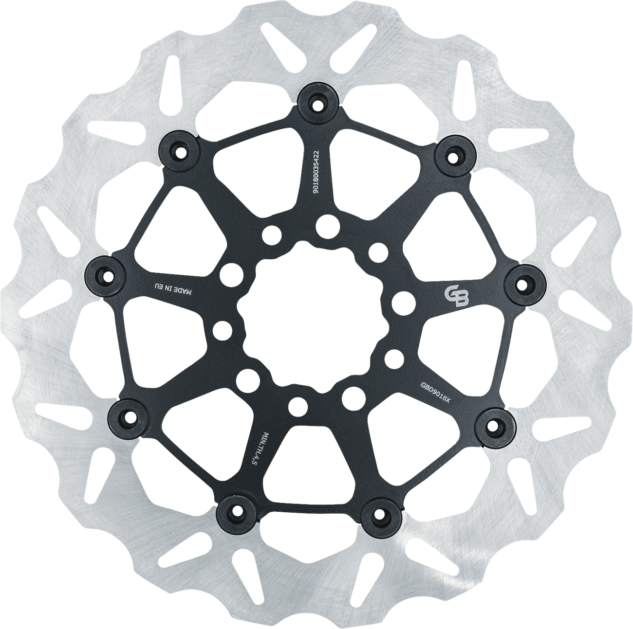 GBRAKES Two Piece (Floating) Brake Rotor - Front / Rear - Black - 298 mm / 11-3/4"