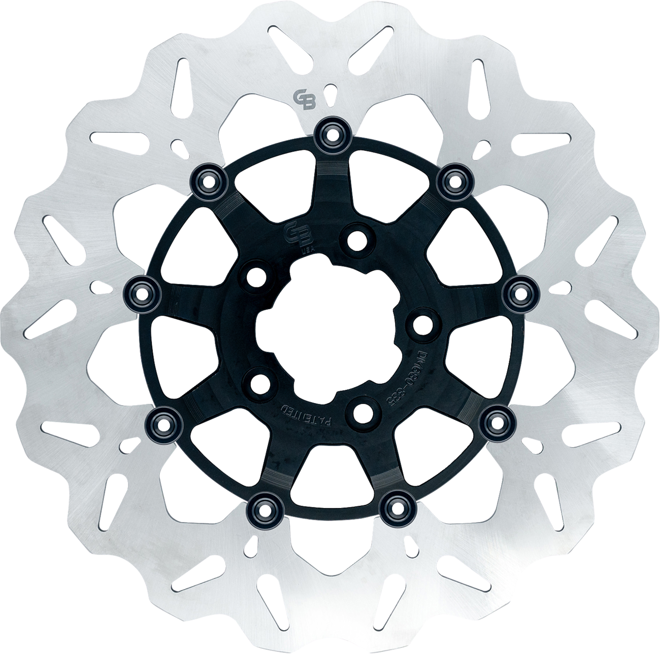 GBRAKES Wave® Two Piece (Floating) Brake Rotor - Front - Black