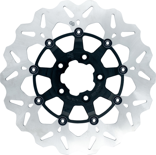 GBRAKES Wave® Two Piece (Floating) Brake Rotor - Front - Black