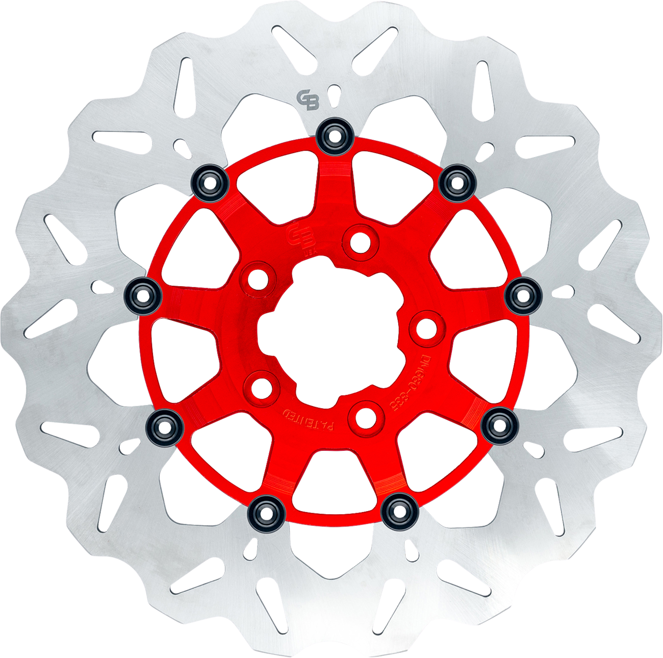 GBRAKES Wave® Two Piece (Floating) Brake Rotor - Front - Red