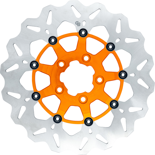 GBRAKES Wave® Two Piece (Floating) Brake Rotor - Front - Orange