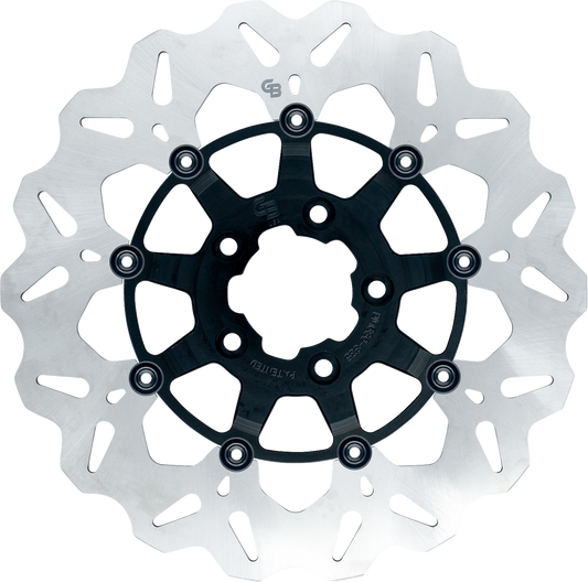 GBRAKES Wave® Two Piece (Floating) Brake Rotor - Front - Black