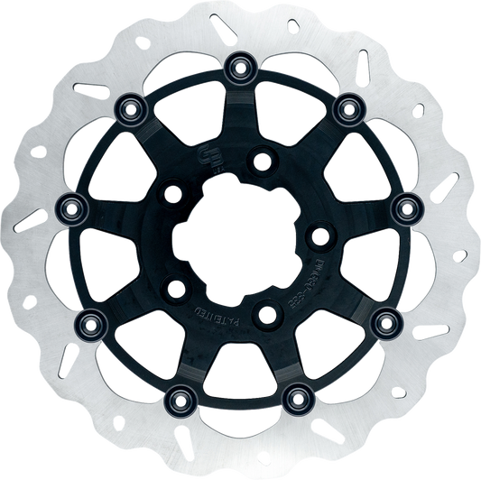 GBRAKES Oversize Wave® Two Piece (Floating) Brake Rotor - Front - Black - 330 mm / 13"