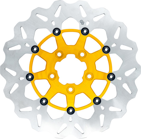GBRAKES Wave® Two Piece (Floating) Brake Rotor - Rear - Gold