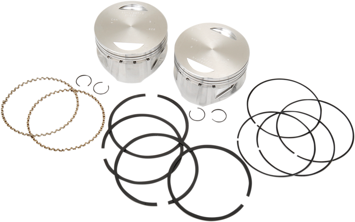 S&S CYCLE Piston Kit - for 100" & 107" Super Sidewinder - 4.0" - +.020