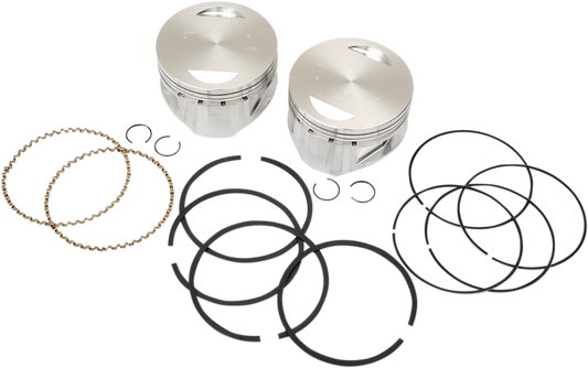 S&S CYCLE Piston Kit - for 100" & 107" Super Sidewinder - 4.0" - +.020