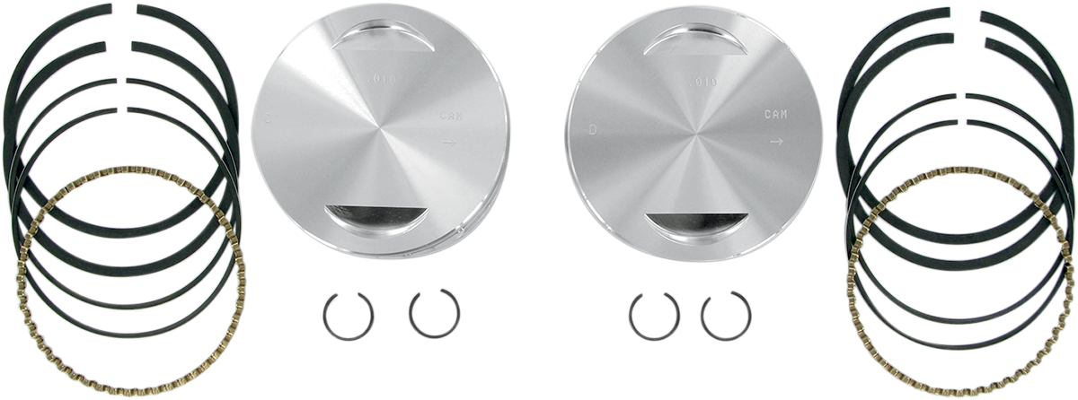 S&S CYCLE Piston Kit - for 113" Super Sidewinder - 4.0" - +.010