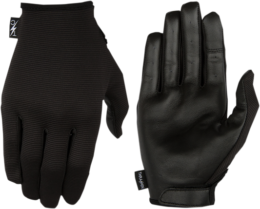 THRASHIN SUPPLY CO. Stealth Leather Palm Gloves - Black - XL
