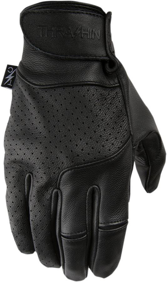 THRASHIN SUPPLY CO. Siege Leather Gloves - Black - Small