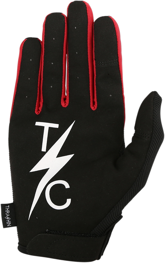 THRASHIN SUPPLY CO. Stealth Gloves - Black/Red - Large
