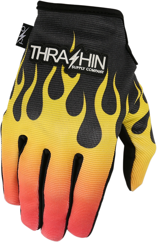 THRASHIN SUPPLY CO. Stealth Gloves - Flame - MEDIUM