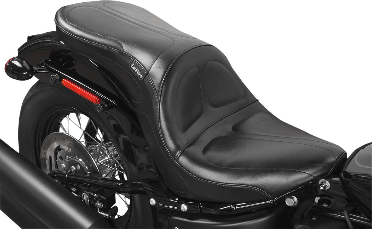 LE PERA Maverick Seat - without Backrest - Stitched - Black - Softail '18-'23