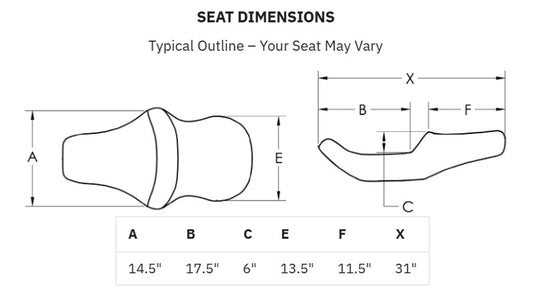 SADDLEMEN Extended Reach Roadsofa™ Seat - Lattice Stitched - without Backrest - Touring '08-'24