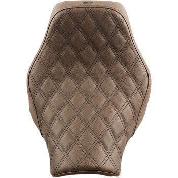 SADDLEMEN Renegade Solo Seat - Lattice Stitched - Brown - Softail '18-'20