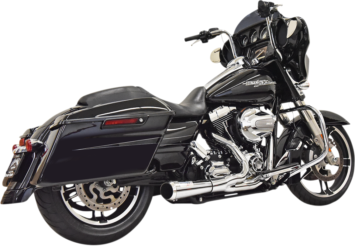 BASSANI XHAUST 2:1 Short Exhaust - Chrome - 1995-2016 TOURING MODELS