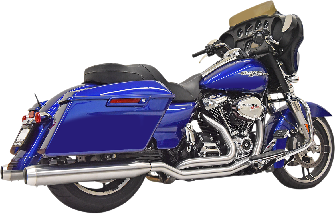 BASSANI XHAUST True Dual Exhaust - Stainless Steel - 2017-2024 TOURING MODELS