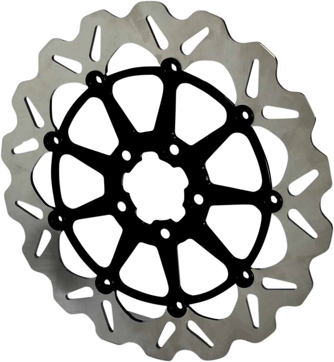 GBRAKES Oversize Wave® Two Piece (Floating) Brake Rotor - Front - Black - 318 mm / 12-1/2"