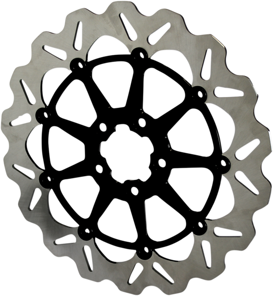 GBRAKES Oversize Wave® Two Piece (Floating) Brake Rotor - Front - Black - 330 mm / 13"