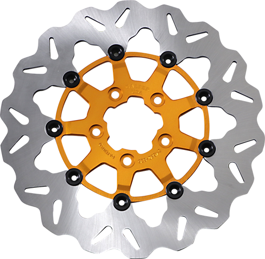 GBRAKES Wave® Two Piece (Floating) Brake Rotor - Front - Gold Center
