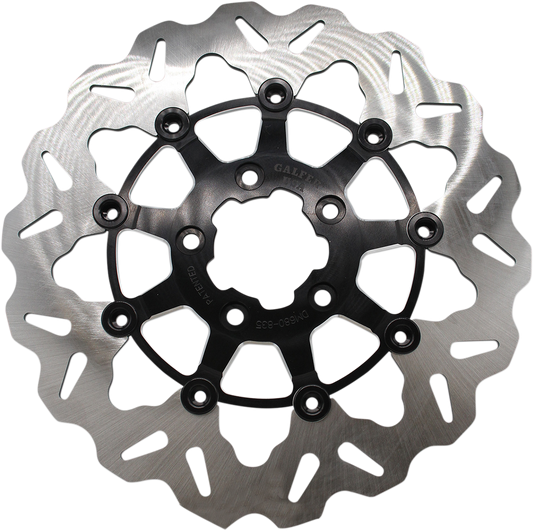 GBRAKES Wave® Two Piece (Floating) Brake Rotor - Front - Black Carrier