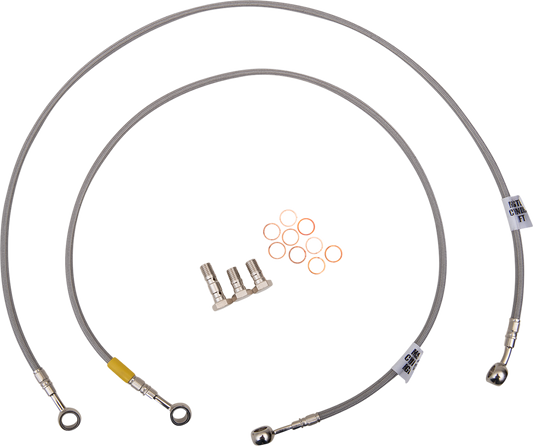 GBRAKES Complete Brake Line Kit - Front - Stainless Steel - SV650 '05-'08