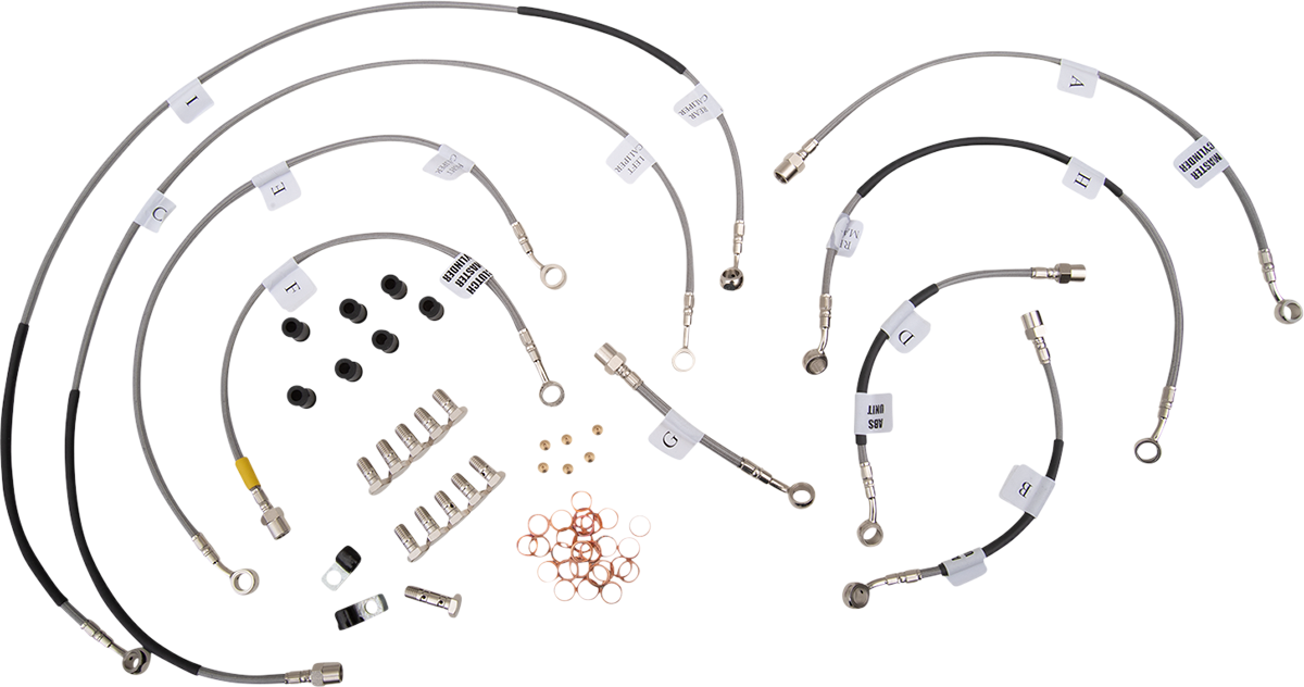 GBRAKES Brake Line Kit - Front / Rear - Stainless Steel - XTZ 1200 / XT 1200 / '12-'20