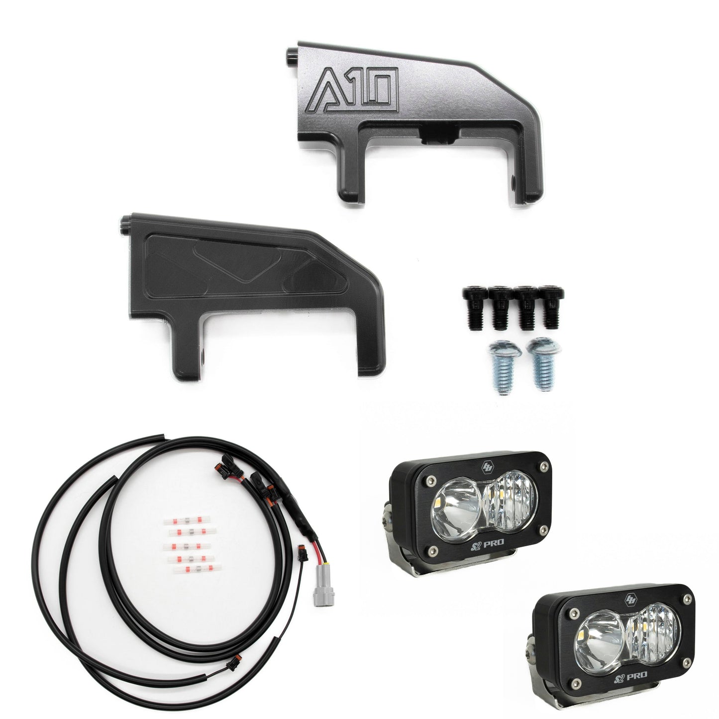 A10 Moto Low Rider ST Billet S2/Squadron Pod Front Turn Signal Combo Kit