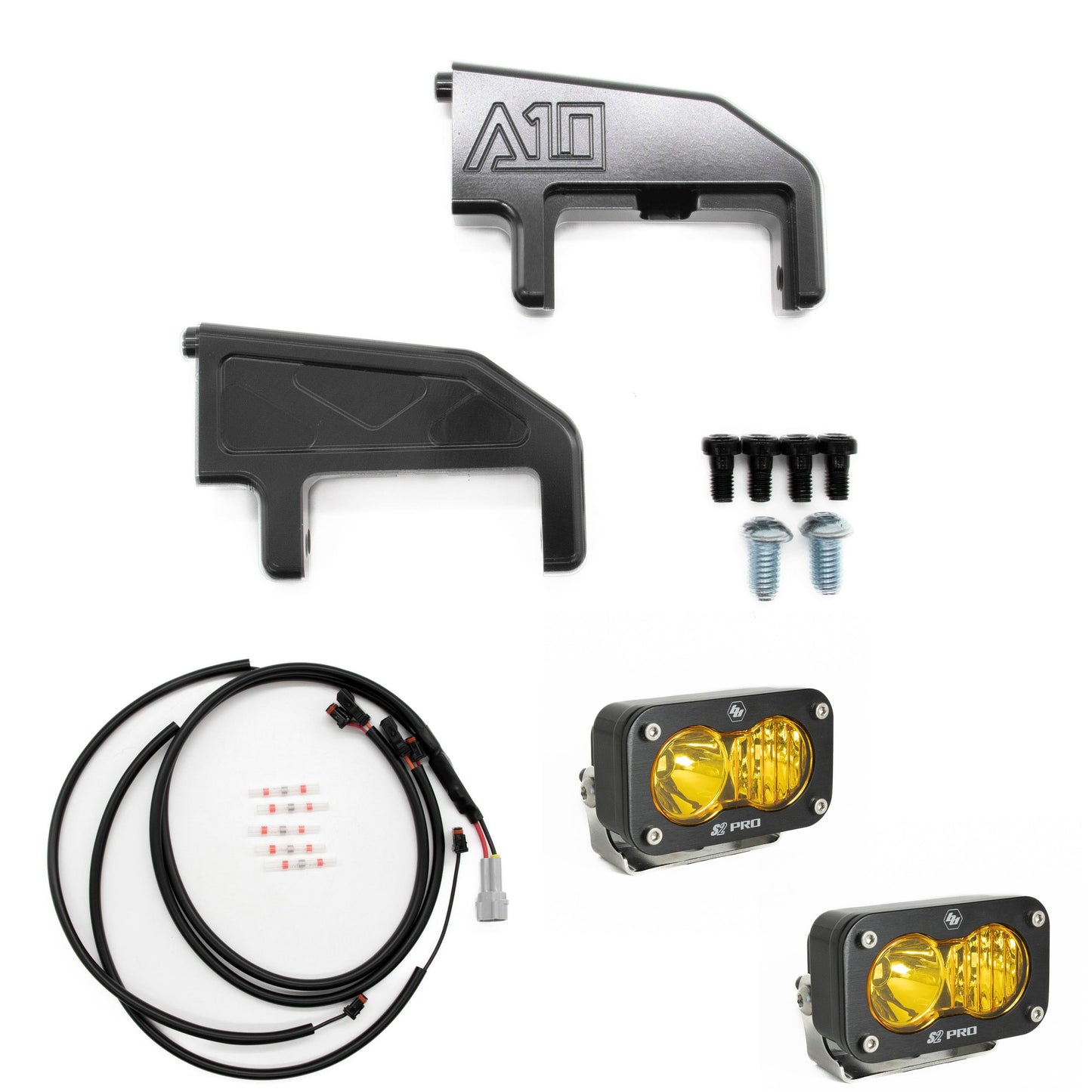 A10 Moto Low Rider ST Billet S2/Squadron Pod Front Turn Signal Combo Kit