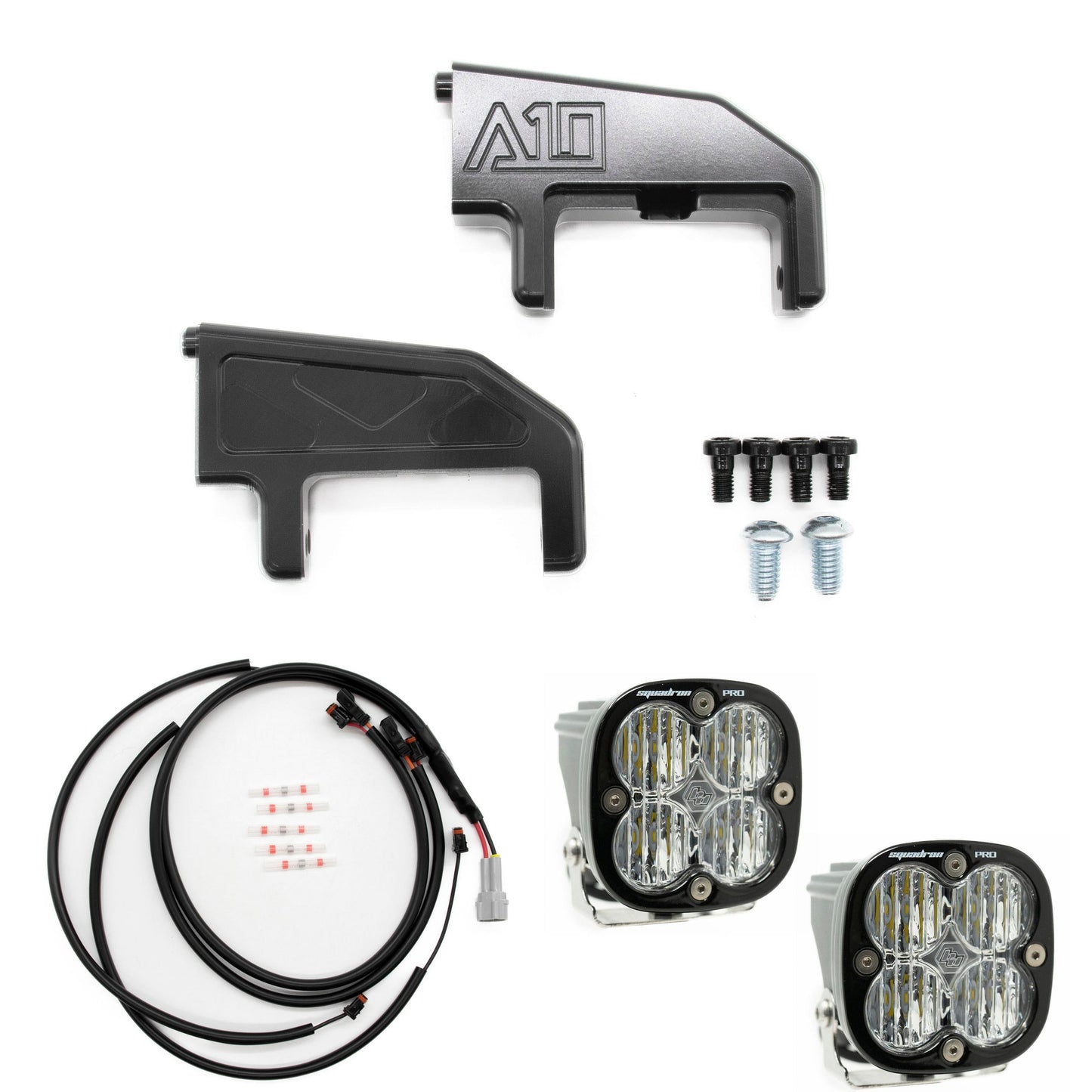 A10 Moto Low Rider ST Billet S2/Squadron Pod Front Turn Signal Combo Kit