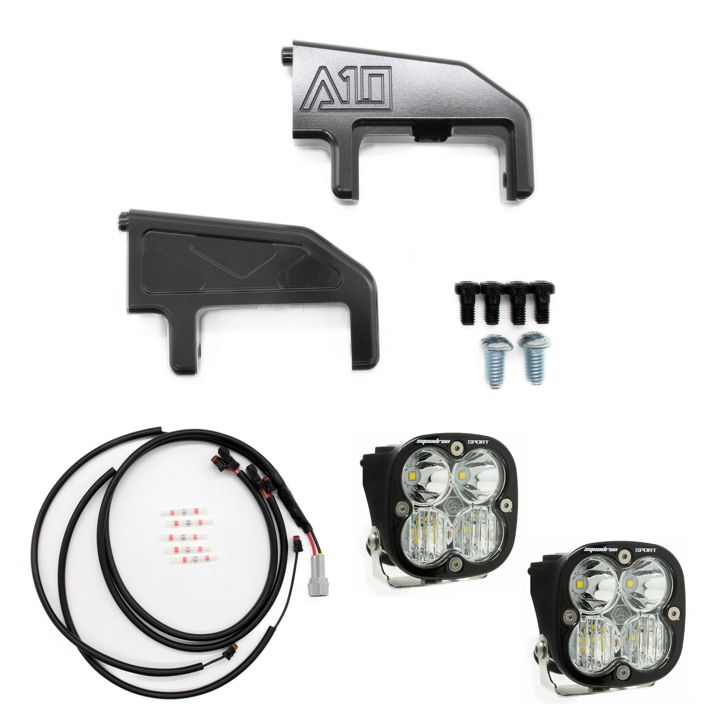 A10 Moto Low Rider ST Billet S2/Squadron Pod Front Turn Signal Combo Kit
