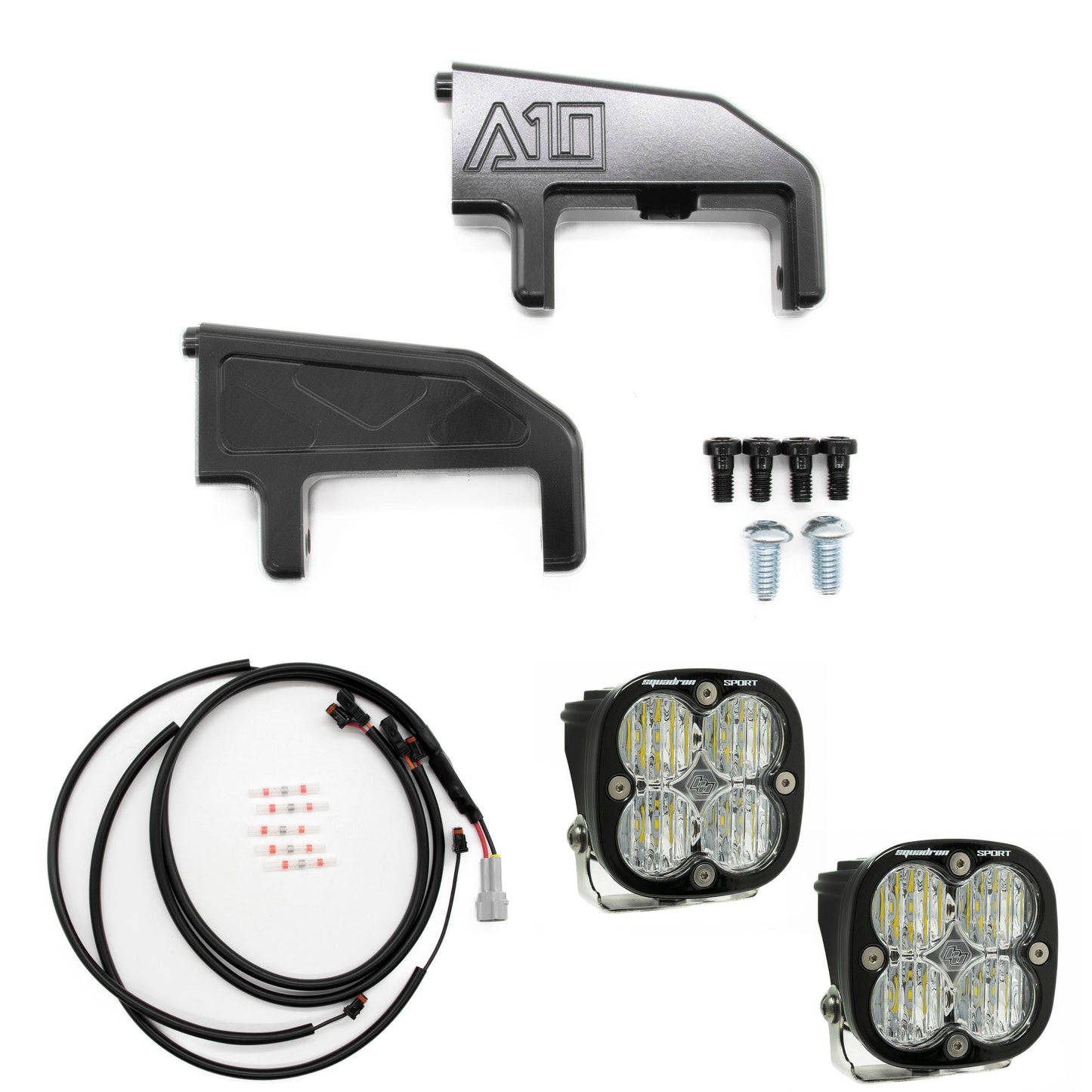 A10 Moto Low Rider ST Billet S2/Squadron Pod Front Turn Signal Combo Kit