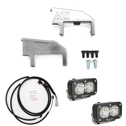 A10 Moto Low Rider ST Billet S2/Squadron Pod Front Turn Signal Combo Kit