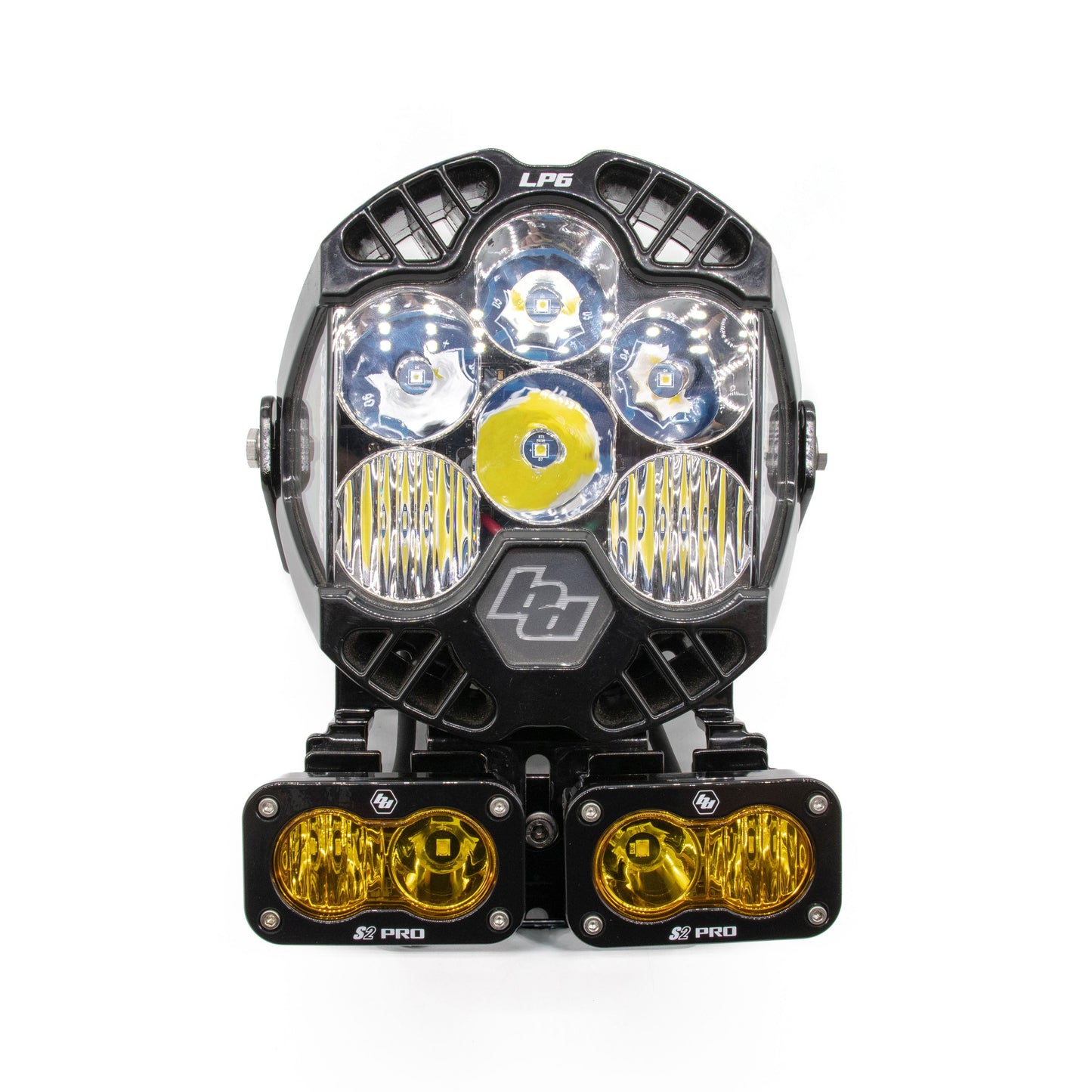 A10 Moto 3.5" Universal "Naked" LP6 Mount with Dual S2's Combo Kit Fits Low Rider S and Dynas