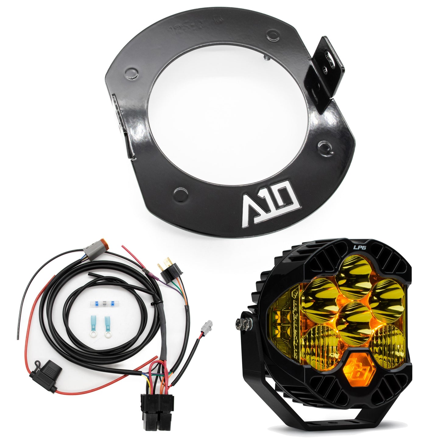 A10 Moto FXRT JD Customs Fairing Baja Designs LP6 Lighting Combo Kit