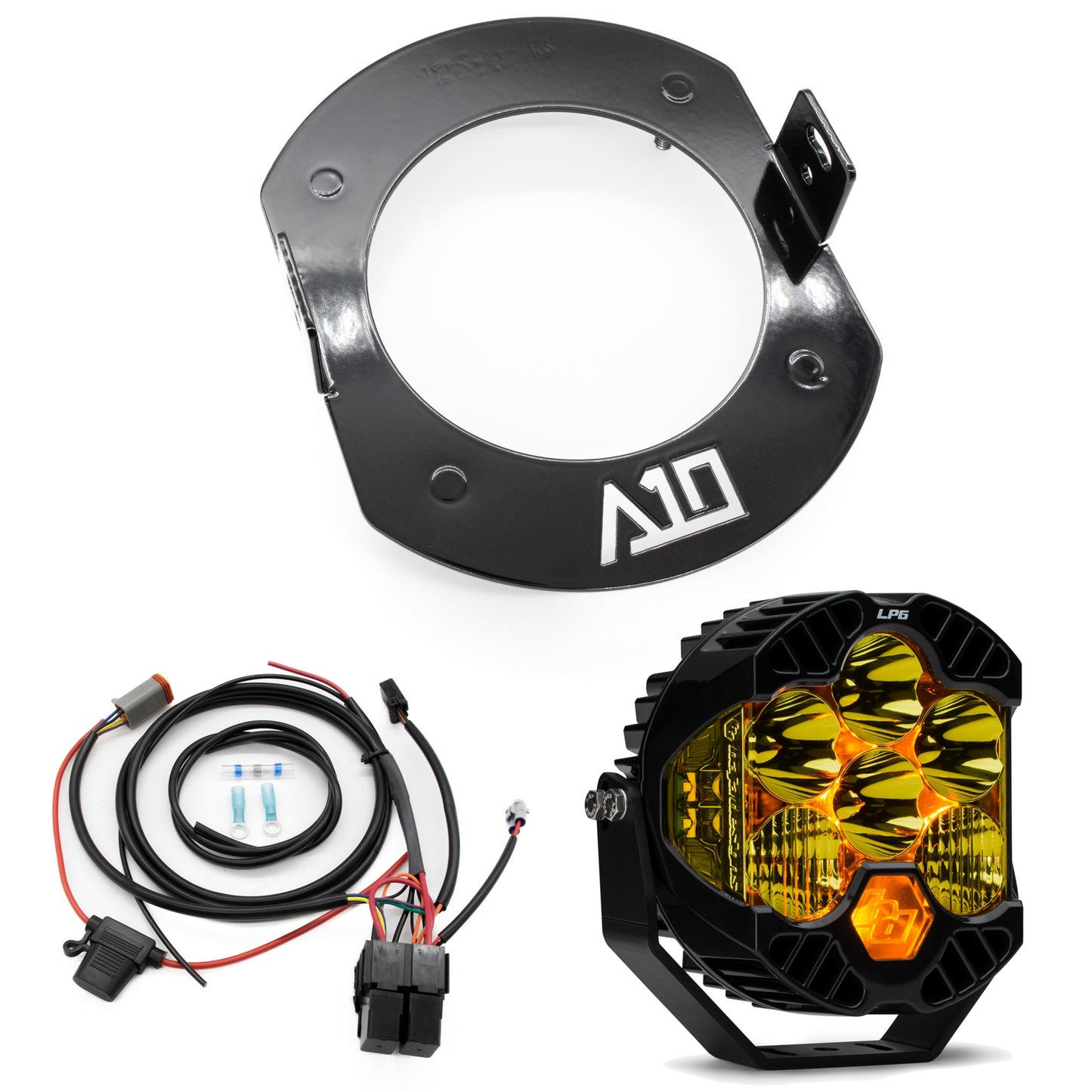 A10 Moto FXRT JD Customs Fairing Baja Designs LP6 Lighting Combo Kit