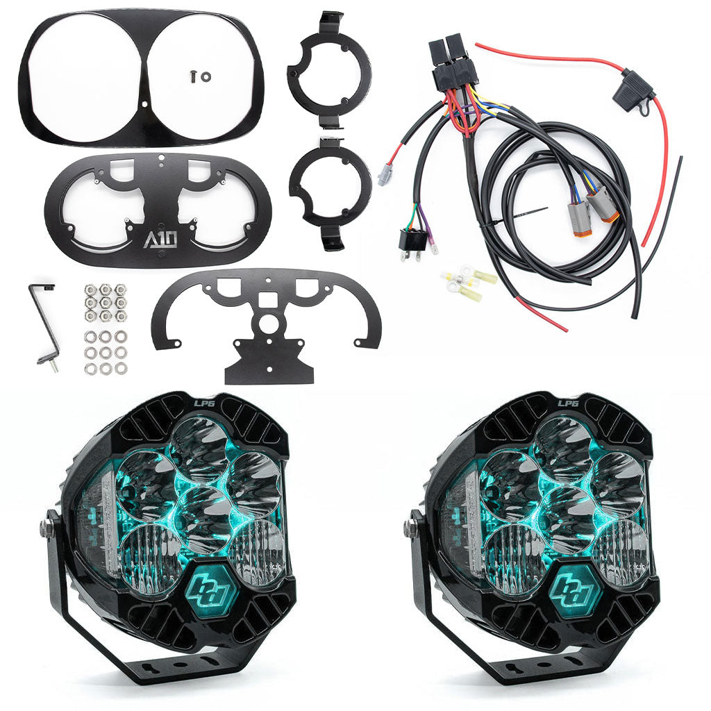 A10 Moto 98-13 Road Glide Baja Designs LP6 Lighting Combo Kit